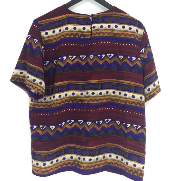 Vintage RENAISSANCE SPORTSWEAR Abstract Blouse - Picture 6 of 8